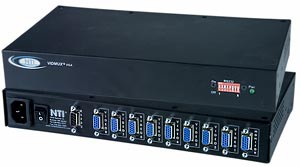 8-port VGA switch, 8 PC's to 1 VGA monitor, RS232 control, rackmount kit