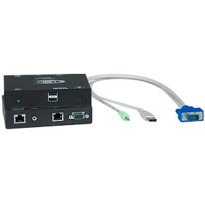 VGA USB KVM + audio extender via CAT5, skew compensation, up  to 1000 feet (305 meters)