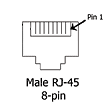 Connecting RJ45 Port on a NTI Console Serial Switch to RJ45 Port on Digi PortServer II